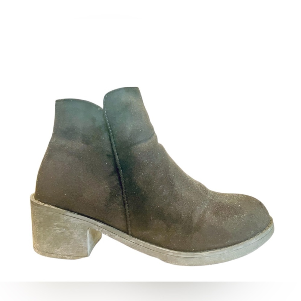 Women’s Black Suede Ankle Bootie - Classic Comfort